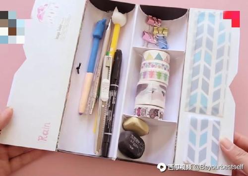 小霏教你用薯片筒改造时尚网红文具盒,做法简单,成品堪称独一无二