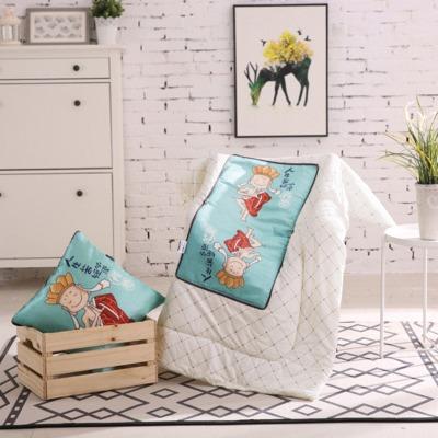 3d磨毛冰丝抱枕被子 两用靠枕办公室午睡枕头沙发靠垫折叠空调被