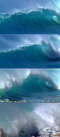 悬崖边的瀑布航拍视频素材