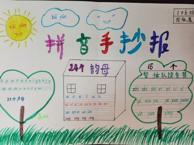 花样手抄报,快乐学拼音——城东小学一年级拼音手抄报优秀作业展