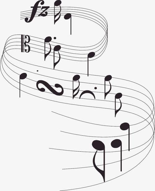 关键词 : 音乐,黑色,乐符,曲型