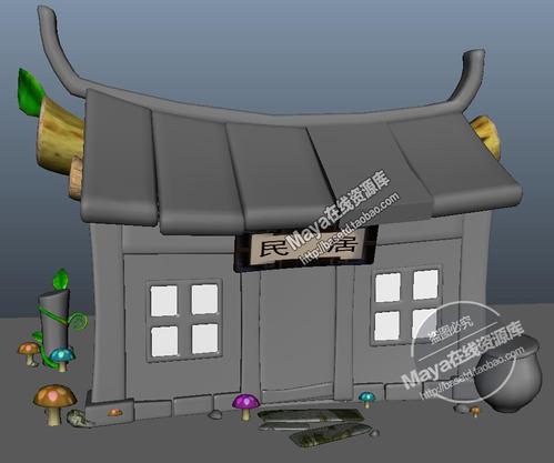 maya 模型 素材 室内场景 写实场景 简单的工作室 带材质贴图