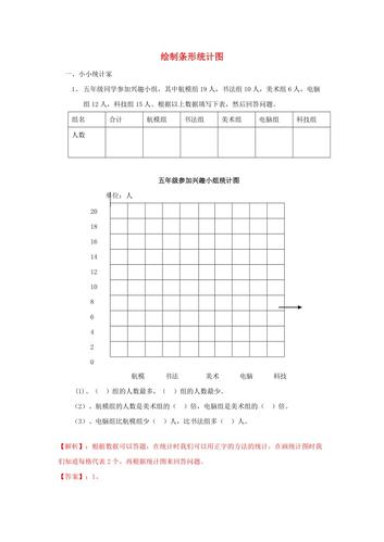 四年级数学上册 六 条形统计图 绘制条形统计图同步练习 西师大
