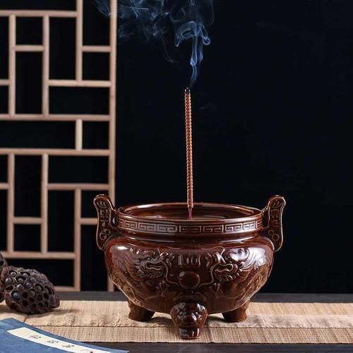 60坟前香炉祭祀户外墓地家用香炉插香圆形带耳朵供