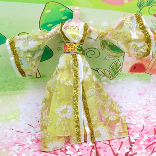 中国古装芭芘娃娃衣服民族古代仙女公主服饰配件精美饰品满包邮