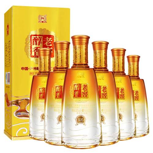 泸州老窖老窖醇香k6浓香型52度白酒500ml6瓶整箱装送礼宴请