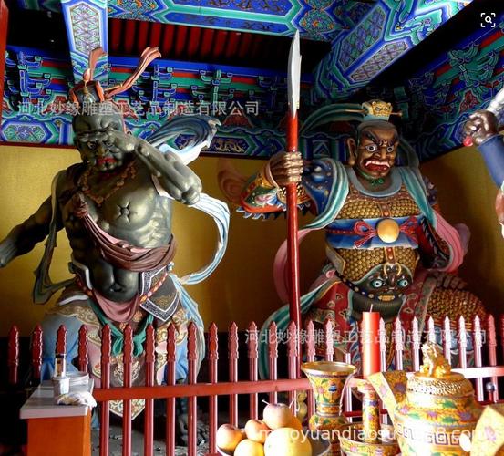 3米千里眼顺风耳将军佛像神像 树脂道教风水摆件 铜雕厂家直批