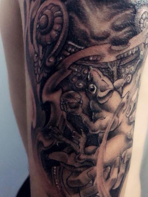 大黑天_纹身图案手稿图片_刘伟的纹身作品集