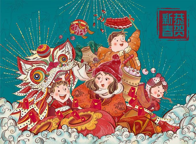 【中国风节日系列】春节|插画|商业插画|jiebaoo