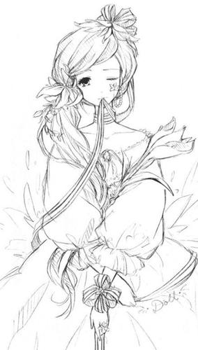铅笔画漫画素描少女铅笔画铅笔漫画女孩图片铅笔漫画女孩图片下载