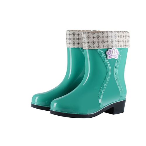 雨鞋女加棉短筒中筒保暖加绒女士水鞋防滑女生水胶鞋水靴雨靴女tcvv