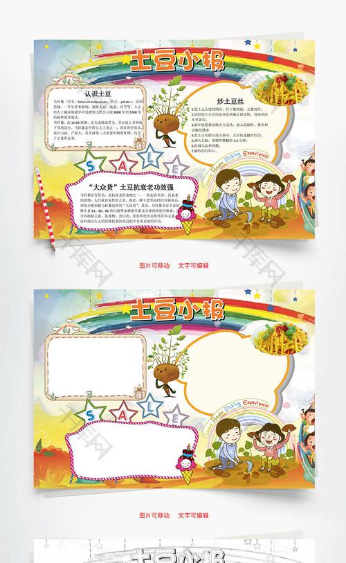 卡通土豆小报word手抄报