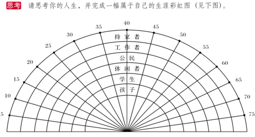 生涯彩虹图理论及空白活动用纸