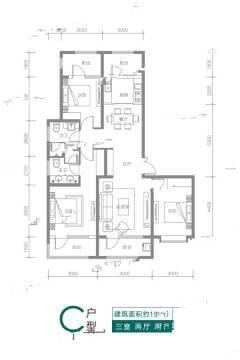 (在售)融创中心3房户型户型图