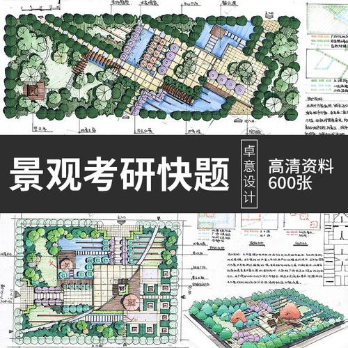 园林景观手绘快题设计考研毕业设计方案考前冲刺高分样图