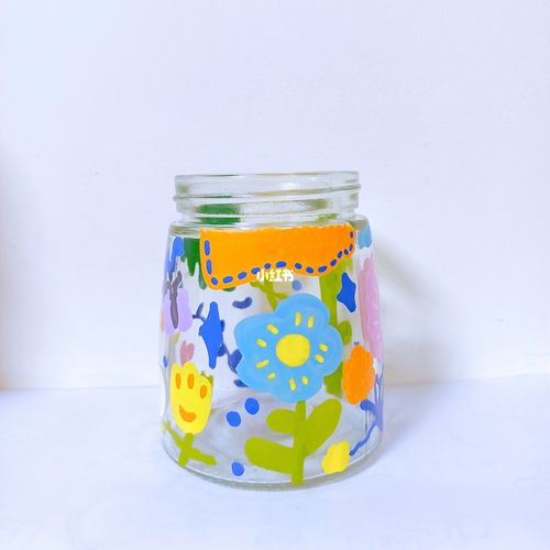 【丙烯画】玻璃瓶_丙烯画_手工制作_酒精_丙烯_手绘_我的手工日常