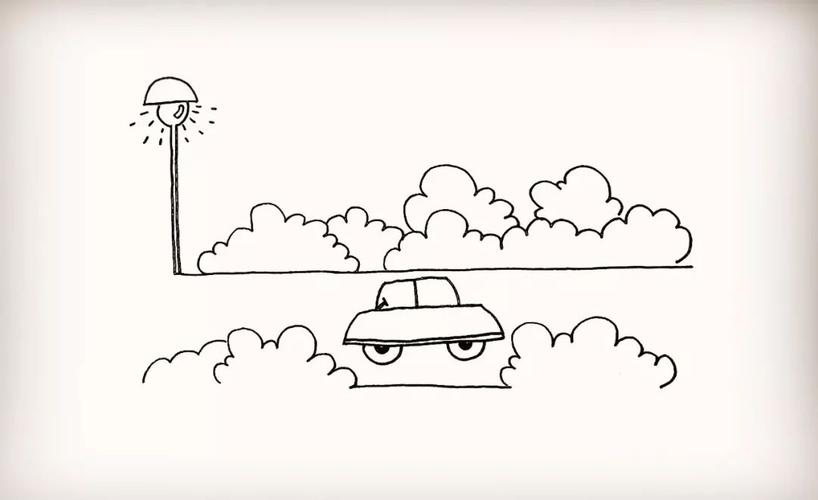 简笔画教程奔跑的汽车