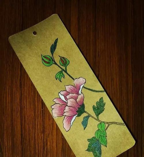创意手工:牛皮纸彩铅书签