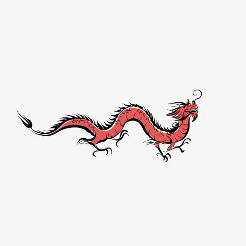 卡通手绘 龙 中国龙 水彩