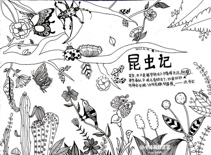 儿童简笔画《昆虫记94》_简笔画_美术_人文_绘画