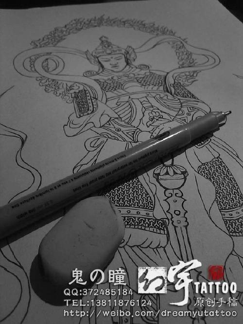 韦陀天尊 手稿原创设计