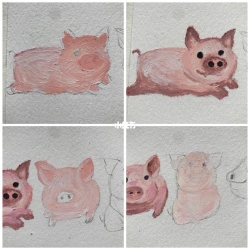 油画棒 哈哈哈哈 可爱的小猪猪猪 含步骤_油画棒_urban revivo怎么样