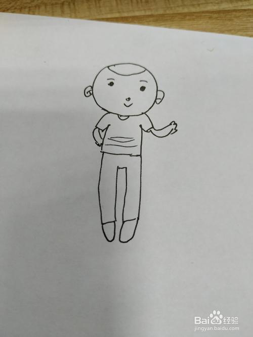 高个子男生简笔画怎么画,怎么画高个男孩