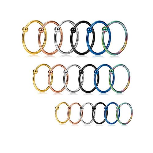 不锈钢cbr人体穿刺耳环唇环鼻饰乳环阴环夹球圈流行饰品卡球环