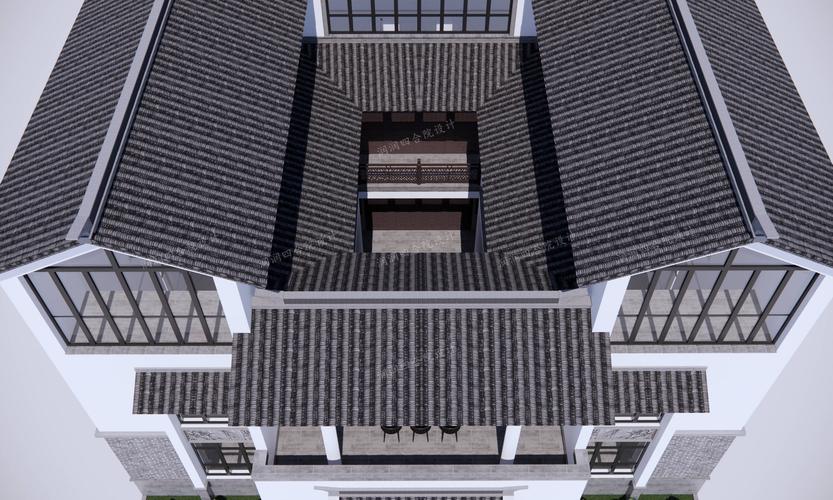 5米农村简约中式四合院,四水归堂纳福气——润润四合院设计