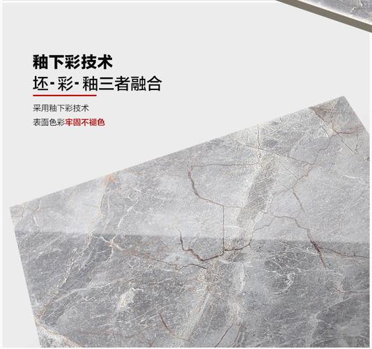 顺辉瓷砖 仿大理石客厅地砖800x800全抛釉灰色卫生间墙砖 罗马灰效果