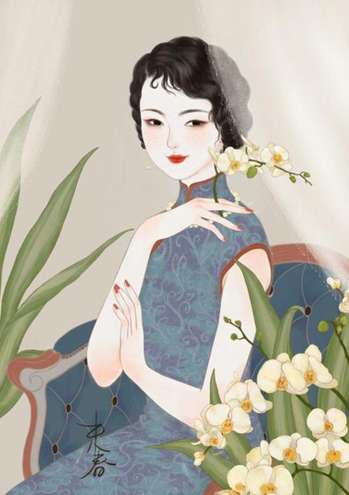 90后插画师笔下的民国美女,个个风情万种,美到窒息!
