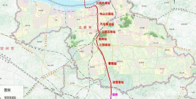 无锡地铁s1号线走向示意图