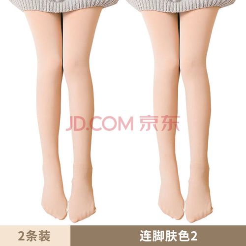 春秋中厚丝袜女连体裤袜光腿神器显防勾丝肉色加大薄款打底裤 肤色2条