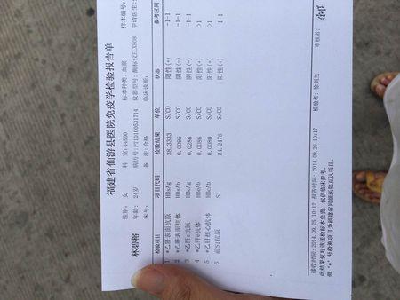 做了乙肝俩对半检查 这是检查报告