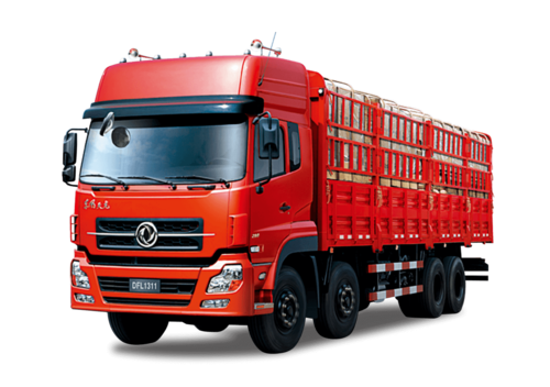 一辆红色东风货车png图片