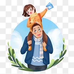 可爱的父女动漫头像两张