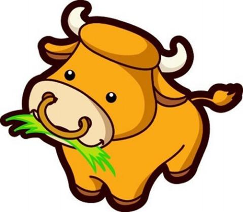 卡通牛的生肖贺卡牛的生肖贺卡