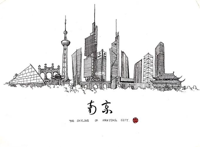 手绘天际线_手绘_文化_绘画