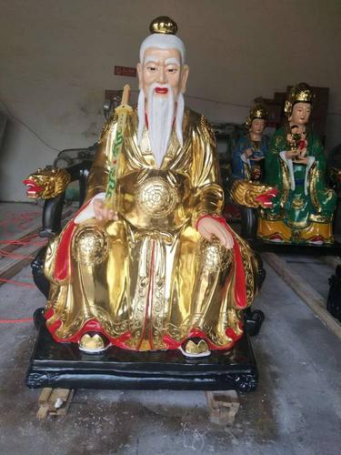 姜子牙神像实拍图 玻璃钢姜尚塑像 彩绘黄石公神像 宗教法物 河南佛像