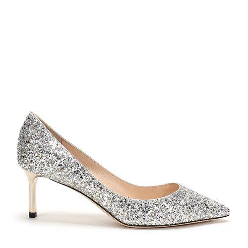 jimmychoo/周仰杰 女士闪光面料高跟鞋 romy 60 cgf