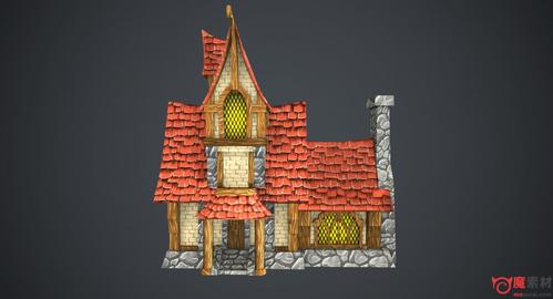 中世纪房子3d模型fairytale house