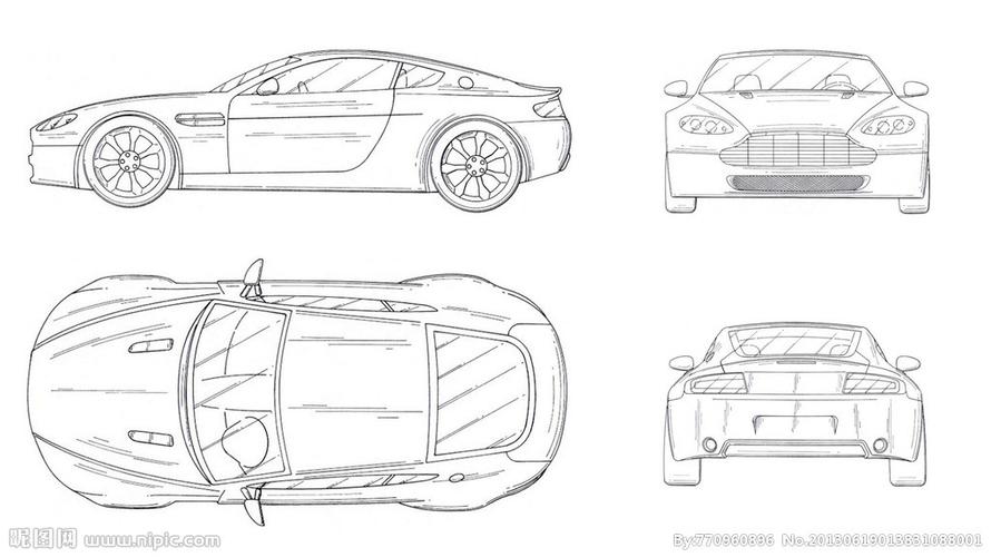 汽车三视图设计图__交通工具_现代科技_设计图库_昵图