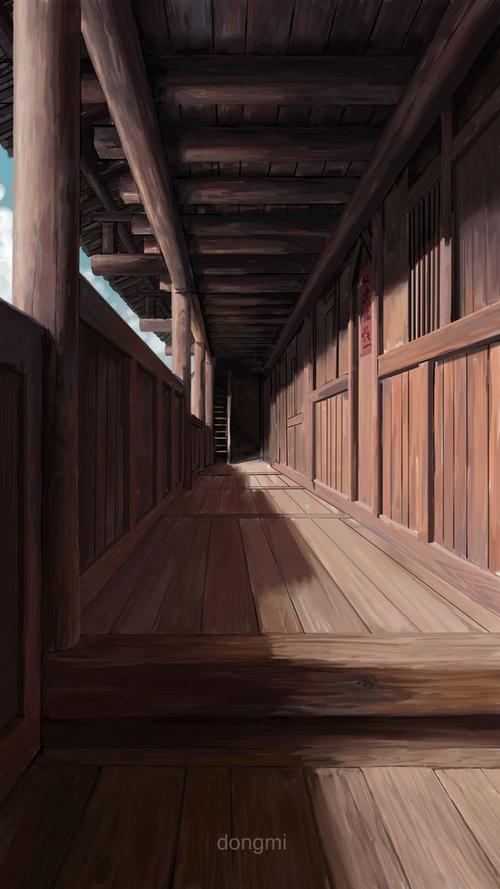 午后的走廊-东mi_原创,插画,场景_涂鸦王国插画