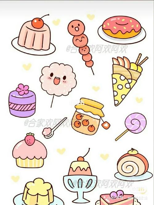可爱零食简笔画_樱花雨_零食_简笔画_wise怎么样_一起来看樱花雨_文化