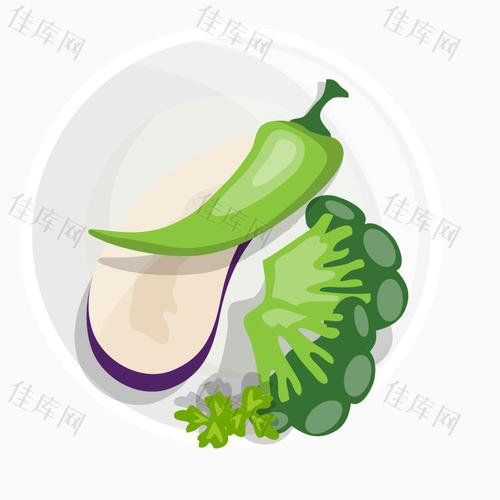 一盘蔬菜_卡通手绘_800*800px_编号6824057_png格式
