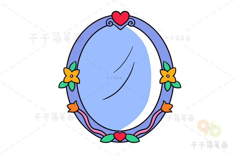 漂亮的镜子简笔画