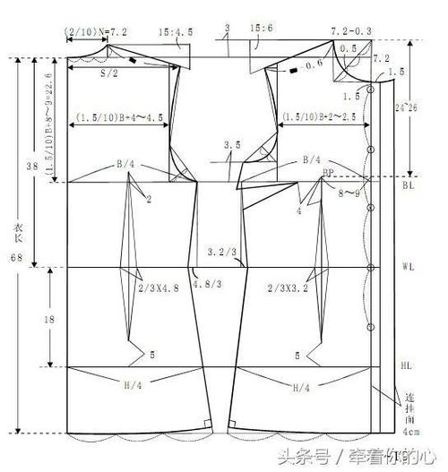 合体女衬衣制图步骤