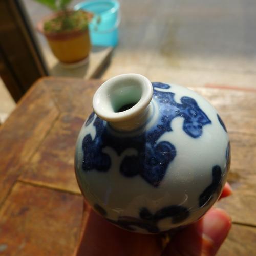 精美建国早期创汇时期青花美人肩赏瓶
