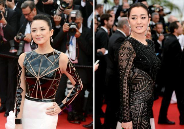 以为章子怡最敢穿直到看了巩俐衣服总裹不住还都爱老外