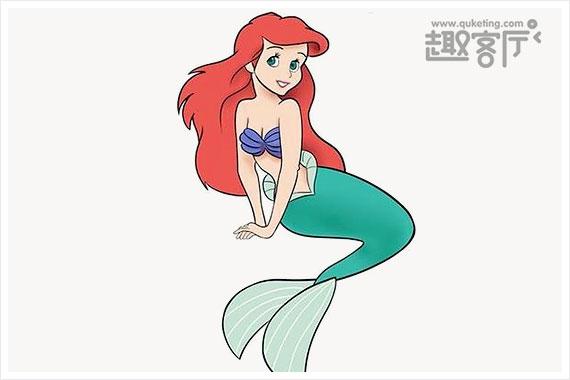 简笔画美人鱼公主 简单漂亮美人鱼简笔画
